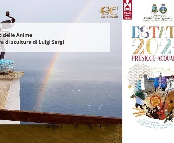 Il Volo delle Anime – Un dialogo tra arte, memoria e silenzio 📍 Cimitero Monumentale di Acquarica – Presicce-Acquarica (LE) 🕖 Inaugurazione: 14 luglio, ore 19:00 Nel cuore del Salento, tra muretti a secco e ulivi, il Cimitero Monumentale di Acquarica ospiterà un evento che trascende l’ordinario: Il Volo delle Anime, mostra di scultura firmata dal Maestro Luigi Sergi. L’inaugurazione è prevista per domenica 14 luglio alle ore 19:00, in una cornice senza tempo. Le opere, collocate lungo i viali silenziosi e carichi di luce del camposanto, propongono un dialogo inedito tra arte, memoria, spiritualità e presenza. Non si tratta solo di un’esposizione, ma di un’esperienza immersiva, capace di generare domande intime, riflessioni profonde e un legame delicato con ciò che ci circonda e che ci trascende. A promuovere l’iniziativa sono la Casa dell’Arte “Luigi Sergi”, lo studio artistico “Dentro l’Arte” e il Centro Studi Leonardo La Puma, con il patrocinio del Comune di Presicce-Acquarica. L’ingresso è libero. Un evento che invita a riscoprire il valore simbolico dei luoghi della memoria e a contemplare la bellezza che può nascere anche nel silenzio, nell’ombra e nella luce di uno spazio spesso dimenticato.