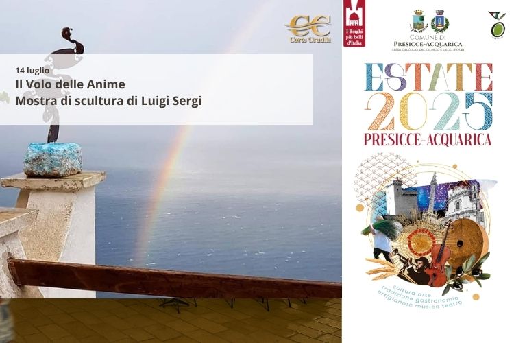 Il Volo delle Anime – Un dialogo tra arte, memoria e silenzio 📍 Cimitero Monumentale di Acquarica – Presicce-Acquarica (LE) 🕖 Inaugurazione: 14 luglio, ore 19:00 Nel cuore del Salento, tra muretti a secco e ulivi, il Cimitero Monumentale di Acquarica ospiterà un evento che trascende l’ordinario: Il Volo delle Anime, mostra di scultura firmata dal Maestro Luigi Sergi. L’inaugurazione è prevista per domenica 14 luglio alle ore 19:00, in una cornice senza tempo. Le opere, collocate lungo i viali silenziosi e carichi di luce del camposanto, propongono un dialogo inedito tra arte, memoria, spiritualità e presenza. Non si tratta solo di un’esposizione, ma di un’esperienza immersiva, capace di generare domande intime, riflessioni profonde e un legame delicato con ciò che ci circonda e che ci trascende. A promuovere l’iniziativa sono la Casa dell’Arte “Luigi Sergi”, lo studio artistico “Dentro l’Arte” e il Centro Studi Leonardo La Puma, con il patrocinio del Comune di Presicce-Acquarica. L’ingresso è libero. Un evento che invita a riscoprire il valore simbolico dei luoghi della memoria e a contemplare la bellezza che può nascere anche nel silenzio, nell’ombra e nella luce di uno spazio spesso dimenticato.